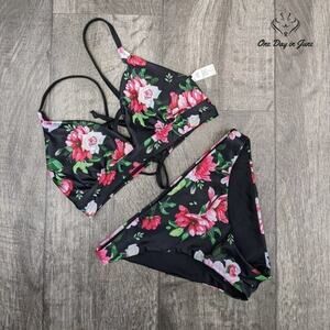 Beautyin Beautiful Floral Bikini Swimsuit Size S